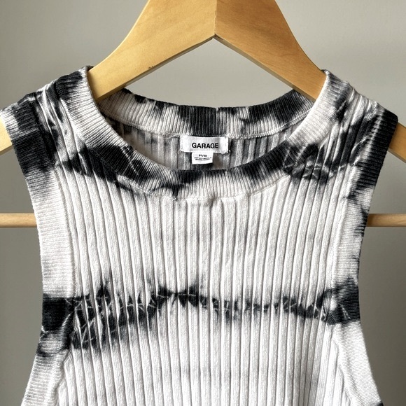 Garage Tie-Dye Ribbed Crew Neck Tank Top - Picture 7 of 9